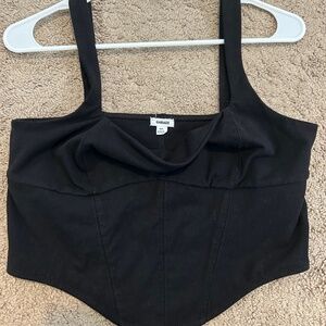 Garage Black Corset Tank